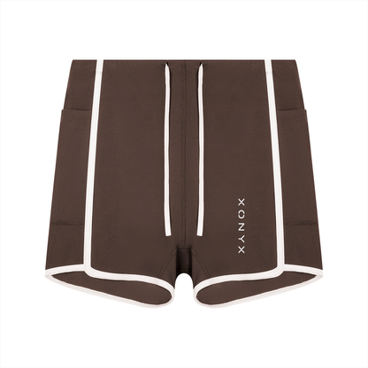 Women's High Rise Color Block Yoga Shorts