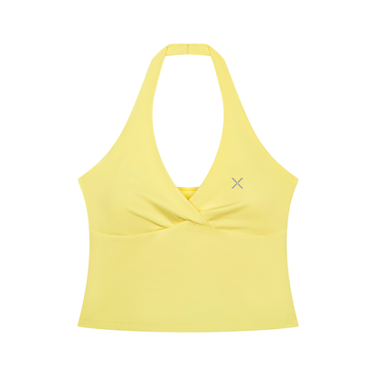Women’s Ruched Halter Yoga Tank Top