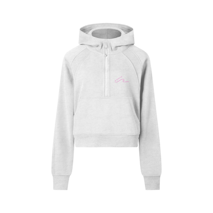 Cropped Half-Zip Hoodie