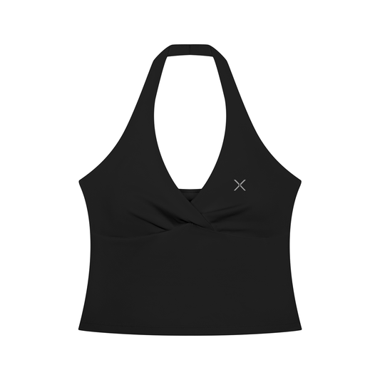 Women’s Ruched Halter Yoga Tank Top