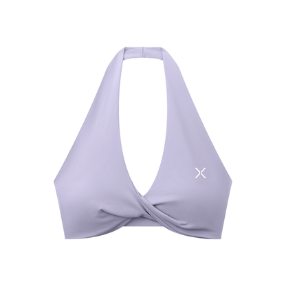 Women's Pleated Halter Sports Bra