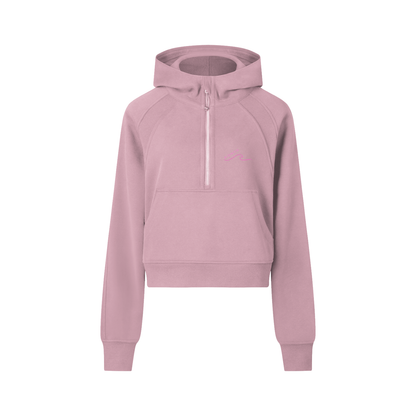 Cropped Half-Zip Hoodie
