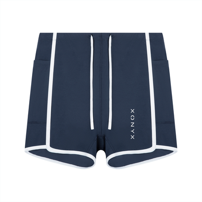 Women's High Rise Color Block Yoga Shorts