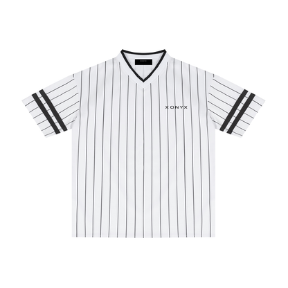 Striped Loose V-Neck T-Shirt