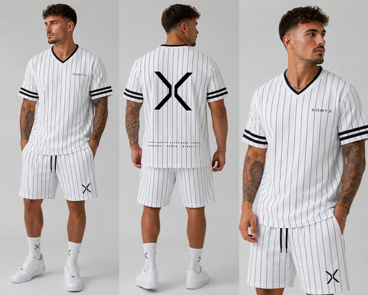 Unisex Striped Loose Fit Shorts