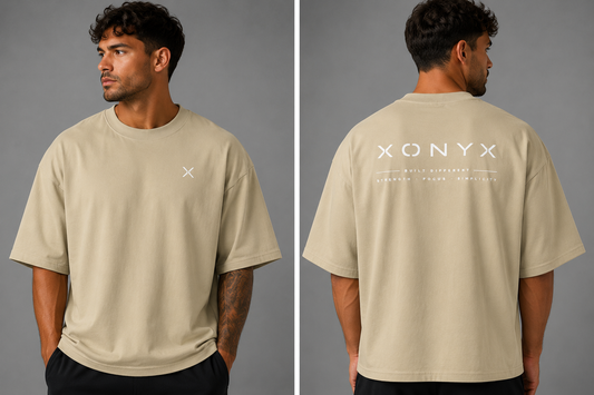 Unisex organic oversized high neck t-shirt